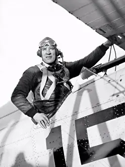 Florida Prints: Miami, Florida: January 15, 1934 Noted airman Frank Hawks in the cockpit of his plane at the Miami Air Meet