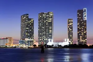Florida Prints: Miami skyline, Florida, USA
