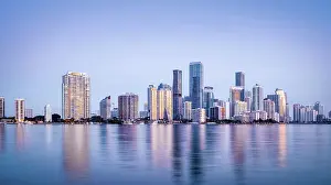 Rise Prints: miami the skyline of miami during sunrise