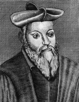 Physician Prints: Michel Nostradamus (1503-1556) French physician and astrologer