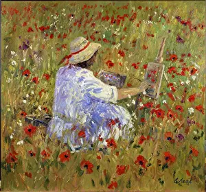 Hobbies Prints: Mid-Morning, Donnington, Gloucestershire 1993 Charles Neal (b.1951/British) Oil on canvas