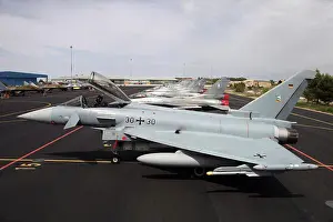 Stationary Prints: Military aircraft parked on the ramp at Albacete Airfield