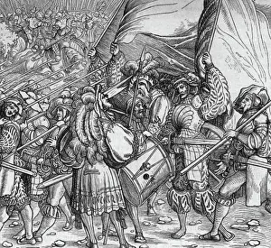 Weapons Prints: military Landsknechts drummer