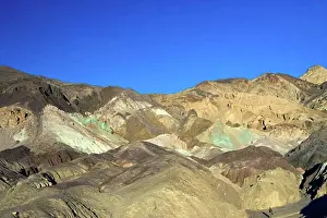 Artists Prints: Mineral desposits create many colors at the Artists Palete Death Valley National Park California