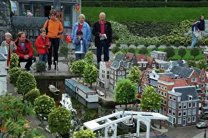 Miniature Prints: Miniature Of Amsterdam City At Madurodam, Den Hag, Netherlands, Holland, Europe