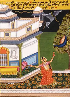 Orte Prints: Miniature Painting on Paper, ragini Madhu madhavi