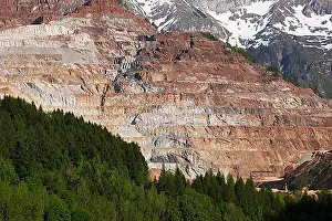 Upper Austria Prints: Mining of ore on Erzberg mountain