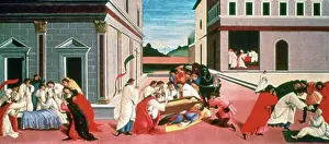 Sep07 Prints: Three Miracles of Saint Zenobius 1500-1510 Sandro Botticelli (1444-1510 Italian)