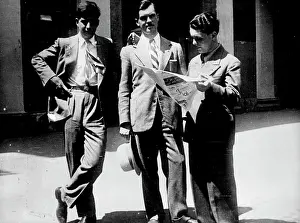 Newspaper Prints: Miss Atom Man - This photo shows the missing atom scientist Bruno Pontecorvo (left)