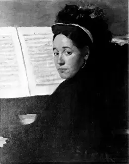 Impressionism Prints: Miss Dihan at the Piano by Edgar Degas, 1834-1917