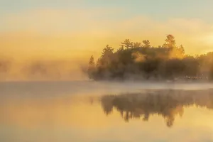 Great Lakes Prints: Misty morning at George Lake, Killarney Provincial Park, Ontario, Canada