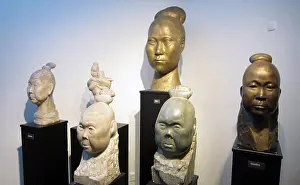 Greenland Prints: Modern Eskimo sculptural portraits, Nuuk Museum, Greenland