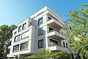Terrace Prints: Modern luxury apartment building in Berlin, Germany, Europe