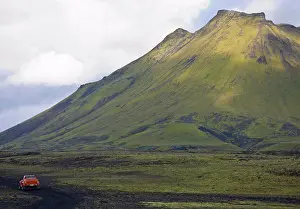 Explorations Prints: modified pick up truck driving on the Icelandic highlands