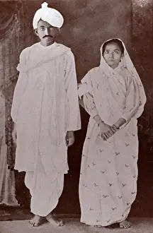 January Prints: Mohandas Karamchand Gandhi and his wife Kasturba Return to India 1915