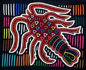 Panama Prints: Mola textile by Kuna Indian artist