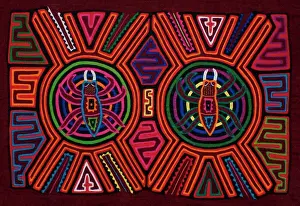 Textile Prints: Mola textile by Kuna Indian artist