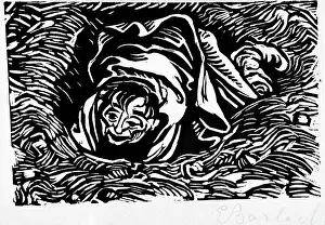 Woodcuts Prints: The mole. Ernst Barlach (Germany)