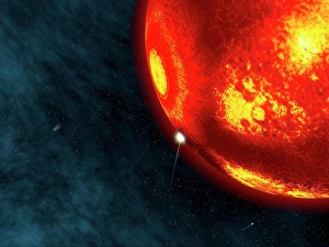 Planets Prints: A molten, infant Earth is impacted by an object about 10 miles in diameter