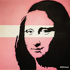 Rosy Prints: Mona Lisa, Pink, 2001, Banksy, exhibition about the street artist