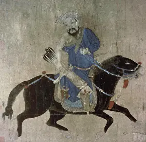 Adult Animal Prints: Mongol Archer on Horseback (Ming Dynasty) Asian Art Drawing Victoria & Albert Museum