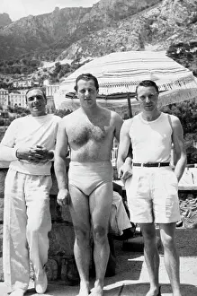 1937 Prints: At Monte Carlo -- A trio of well known 'Motecarlcites' Centre is Mr