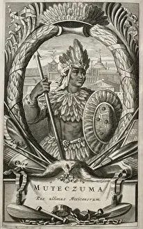 Warrior Prints: Montezuma John Ogilby (op. 1651/British) Newberry Library, Chicago