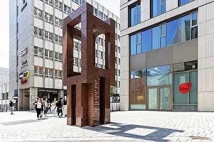 Urban Environment Prints: Monument at the birthplace of Albert Einstein in the Sedelhoefe district