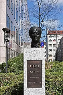 Front Views Prints: Monument, bust, Edith Stein, philosopher
