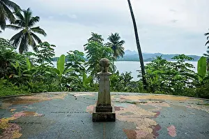 Monument Prints: Monument for the center of the earth where the zero meridian and the equator meet