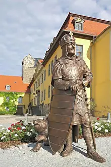 Middle Ages Prints: Monument and figure to Albrecht I of Brandenburg