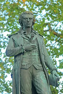Author Prints: Monument with sculpture by Friedrich Schiller