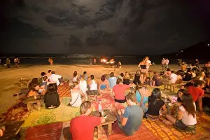 Holidays Prints: Full Moon Party at beach, Hat Rin Nok, Sunrise Beach, Ko Pha-Ngan, Thailand