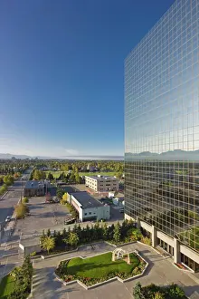 Reflect Prints: Morning View Of The Robert B. Atwood Office Building In Downtown Anchorage