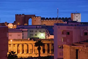 Walter Bibikow Prints: MOROCCO, Atlantic Coast, SAFI: Qasr, al, Bahr Portuguese Fort (b.1508) & Town / Evening