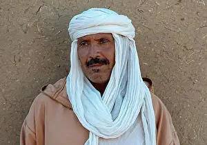 Native People Prints: Morocco, camel driver, Berber, Erg Chebbi desert, dunes, Africa