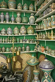Souvenir Prints: MOROCCO, Fes: Fes El, Bali (Old Fes), Traditional Pottery
