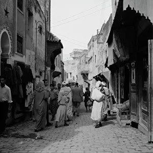 Morocco, Fez, Street scene in Medina