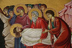 Human Representation Prints: Mosaic of Christ´s death at the Church of the Holy Sepulchre