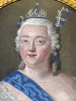 Elizabeth Prints: Mosaic Portrait of Empress Elizabeth of Russia; Rome