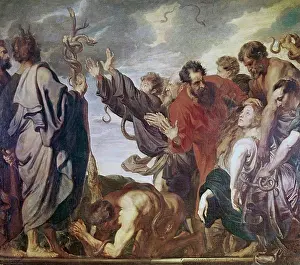 Group Of People Prints: Moses & The Brazen Serpent Anthony van Dyck (1599-1641 Flemish) Museo del Prado