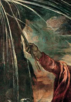 Effort Prints: Moses Draws Water from a Rock, by Robusti Jacopo known as Tintoretto