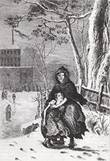 Poverty Prints: Mother urging her child to go to work in mill
