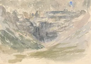 Moderately Textured Prints: Mountainous Landscape, unknown artist