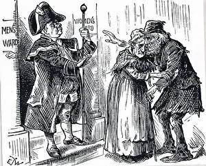 Senior Women Prints: Mr. Bumble refusing Darby and Joan entry to Workhouse together