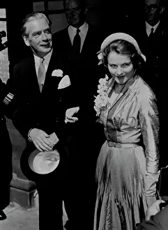 Picture Prints: Mr. and Mrs. Eden photographed outside Caxton Hall after the wedding ceremony