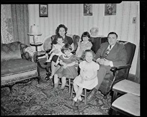 Mr. & Mrs. Wm. B. Gowell. Family group, Families, Children. Leon Abdalian Collection