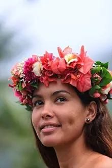 Tahiti Prints: MR Tahitian Girl (age 23) Moorea Island, Society Islands, French Polynesia, South Pacifiic
