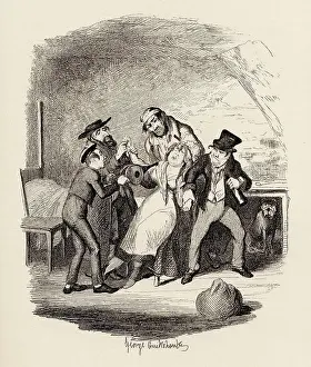Author Prints: Mr.Fagin and his pupil recovering Nancy