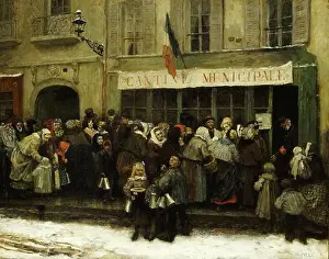 Effort Prints: Municipal canteen during siege of Paris (Franco-Prussian War 1870-71)